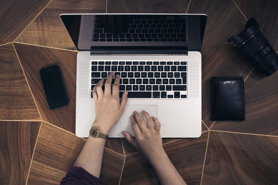 Email at a desk